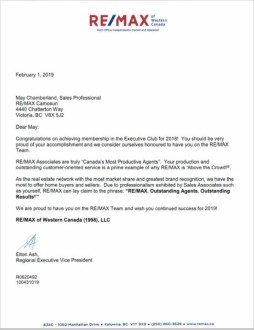 2018 Executive Club Award RE/MAX